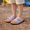imageProject Cloud 100 Genuine Leather Kids Sandals  Non Slip and Lightweight Beach Sandals for Girls with Memory Foam Insole amp Cork Footbed Slides for Kids  Boys amp Girls Footwear Little SantoriniLavender Suede