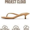 imageProject Cloud 100 Genuine Leather Kitten Heels for Women Footwear  Memory Foam Fashion Thong Heels for Women  Lightweight Summer Sandals for Womens 2026 MangoTan Leather