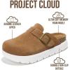 imageProject Cloud 100 Genuine Leather Platform Clogs for Women Footwear  Memory Foam Arch Support Cork Footbed Casual Shoes amp Mules for Women 2026 Benton ChunkyChestnut