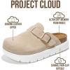 imageProject Cloud 100 Genuine Leather Platform Clogs for Women Footwear  Memory Foam Arch Support Cork Footbed Casual Shoes amp Mules for Women 2026 Benton ChunkyBeige