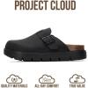 imageProject Cloud 100 Genuine Leather Platform Clogs for Women Footwear  Memory Foam Arch Support Cork Footbed Casual Shoes amp Mules for Women 2026 Benton ChunkyBlack Leather Mono