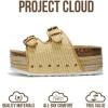 imageProject Cloud 100 Genuine Leather Platform Sandals Women  Memory Foam Insole with TwoBuckle  NonSlip and Comfortable Wedge Sandals for Women 2026 OliyRaffia