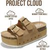 imageProject Cloud 100 Genuine Leather Platform Sandals Women  Memory Foam Insole with TwoBuckle  NonSlip and Comfortable Wedge Sandals for Women 2026 OliyTaupe