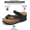imageProject Cloud 100 Genuine Leather Platform Sandals Women  Memory Foam Womens Sandals amp Slippers Beach Essentials  Wedge for Women with Straps Mojito Black 8