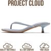 imageProject Cloud 100 Genuine Leather Sandals Women Footwear  Memory Foam Insole Fashion Dress Kitten Heels for Women  Lightweight and Comfortable Summer Sandals for Women 2026 MangoBlue