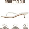 imageProject Cloud 100 Genuine Leather Sandals Women Footwear  Memory Foam Insole Fashion Dress Kitten Heels for Women  Lightweight and Comfortable Summer Sandals for Women 2026 MangoWhite