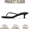 imageProject Cloud 100 Genuine Leather Sandals Women Footwear  Memory Foam Insole Fashion Dress Kitten Heels for Women  Lightweight and Comfortable Summer Sandals for Women 2026 MangoBlack