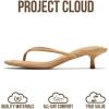 imageProject Cloud 100 Genuine Leather Sandals Women Footwear  Memory Foam Insole Fashion Dress Kitten Heels for Women  Lightweight and Comfortable Summer Sandals for Women 2026 MangoTan Suede
