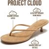 imageProject Cloud 100 Genuine Leather Sandals Women Footwear  Memory Foam Insole Fashion Dress Kitten Heels for Women  Lightweight and Comfortable Summer Sandals for Women 2026 MangoTan Suede