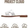imageProject Cloud 100 Genuine Leather Sandals for Women 2026  Fashion Flat Womens Sandals with Memory Foam Insole Slides Sandals Women Footwear  Mules Womens Sandals JannelSilver