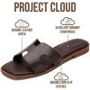 imageProject Cloud 100 Genuine Leather Sandals for Women 2026  Fashion Flat Womens Sandals with Memory Foam Insole Slides Sandals Women Footwear  Mules Womens Sandals JannelDark Chocolate Leather