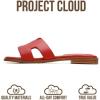 imageProject Cloud 100 Genuine Leather Sandals for Women 2026  Fashion Flat Womens Sandals with Memory Foam Insole Slides Sandals Women Footwear  Mules Womens Sandals JannelRed