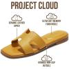 imageProject Cloud 100 Genuine Leather Sandals for Women 2026  Fashion Flat Womens Sandals with Memory Foam Insole Slides Sandals Women Footwear  Mules Womens Sandals JannelYellow