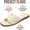 imageProject Cloud 100 Genuine Leather Sandals for Women 2026  Fashion Flat Womens Sandals with Memory Foam Insole Slides Sandals Women Footwear  Mules Womens Sandals JannelPistachio Leather