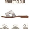 imageProject Cloud 100 Genuine Leather Sandals for Women 2026  Fashion Flat Womens Sandals with Memory Foam Insole Slides Sandals Women Footwear  Mules Womens Sandals JannelPewter
