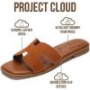 imageProject Cloud 100 Genuine Leather Sandals for Women 2026  Fashion Flat Womens Sandals with Memory Foam Insole Slides Sandals Women Footwear  Mules Womens Sandals JannelBrown