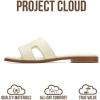imageProject Cloud 100 Genuine Leather Sandals for Women 2026  Fashion Flat Womens Sandals with Memory Foam Insole Slides Sandals Women Footwear  Mules Womens Sandals JannelPistachio Leather
