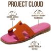 imageProject Cloud 100 Genuine Leather Sandals for Women 2026  Fashion Flat Womens Sandals with Memory Foam Insole Slides Sandals Women Footwear  Mules Womens Sandals JannelOrange