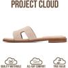 imageProject Cloud 100 Genuine Leather Sandals for Women 2026  Fashion Flat Womens Sandals with Memory Foam Insole Slides Sandals Women Footwear  Mules Womens Sandals JannelTaupe Suede