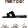 imageProject Cloud 100 Genuine Leather Sandals for Women 2026  Fashion Flat Womens Sandals with Memory Foam Insole Slides Sandals Women Footwear  Mules Womens Sandals JannelBlack Suede