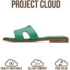 imageProject Cloud 100 Genuine Leather Sandals for Women 2026  Fashion Flat Womens Sandals with Memory Foam Insole Slides Sandals Women Footwear  Mules Womens Sandals JannelEmerald Green