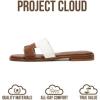 imageProject Cloud 100 Genuine Leather Sandals for Women 2026  Fashion Flat Womens Sandals with Memory Foam Insole Slides Sandals Women Footwear  Mules Womens Sandals JannelBrown White