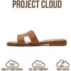 imageProject Cloud 100 Genuine Leather Sandals for Women 2026  Fashion Flat Womens Sandals with Memory Foam Insole Slides Sandals Women Footwear  Mules Womens Sandals JannelCognac