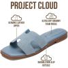 imageProject Cloud 100 Genuine Leather Sandals for Women 2026  Fashion Flat Womens Sandals with Memory Foam Insole Slides Sandals Women Footwear  Mules Womens Sandals JannelLight Denim