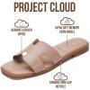 imageProject Cloud 100 Genuine Leather Sandals for Women 2026  Fashion Flat Womens Sandals with Memory Foam Insole Slides Sandals Women Footwear  Mules Womens Sandals JannelTaupe Leather