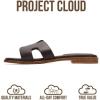 imageProject Cloud 100 Genuine Leather Sandals for Women 2026  Fashion Flat Womens Sandals with Memory Foam Insole Slides Sandals Women Footwear  Mules Womens Sandals JannelDark Chocolate Leather