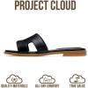 imageProject Cloud 100 Genuine Leather Sandals for Women 2026  Fashion Flat Womens Sandals with Memory Foam Insole Slides Sandals Women Footwear  Mules Womens Sandals JannelBlack