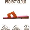 imageProject Cloud 100 Genuine Leather Sandals for Women 2026  Fashion Flat Womens Sandals with Memory Foam Insole Slides Sandals Women Footwear  Mules Womens Sandals JannelOrange