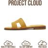 imageProject Cloud 100 Genuine Leather Sandals for Women 2026  Fashion Flat Womens Sandals with Memory Foam Insole Slides Sandals Women Footwear  Mules Womens Sandals JannelYellow