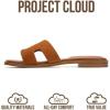 imageProject Cloud 100 Genuine Leather Sandals for Women 2026  Fashion Flat Womens Sandals with Memory Foam Insole Slides Sandals Women Footwear  Mules Womens Sandals JannelBrown