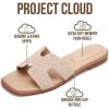 imageProject Cloud 100 Genuine Leather Sandals for Women 2026  Fashion Flat Womens Sandals with Memory Foam Insole Slides Sandals Women Footwear  Mules Womens Sandals JannelTaupe Suede