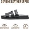 imageProject Cloud 100 Genuine Leather Sandals for Women Footwear  Stylish Womens Sandals with Plush amp Soft Insole  NonSlip and WaterResistant Beach Sandals Slides for Women MayvyBlack