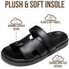 imageProject Cloud 100 Genuine Leather Sandals for Women Footwear  Stylish Womens Sandals with Plush amp Soft Insole  NonSlip and WaterResistant Beach Sandals Slides for Women MayvyBlack