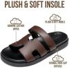 imageProject Cloud 100 Genuine Leather Sandals for Women Footwear  Stylish Womens Sandals with Plush amp Soft Insole  NonSlip and WaterResistant Beach Sandals Slides for Women MayvyChocolate
