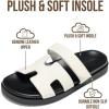 imageProject Cloud 100 Genuine Leather Sandals for Women Footwear  Stylish Womens Sandals with Plush amp Soft Insole  NonSlip and WaterResistant Beach Sandals Slides for Women MayvyWhite