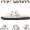 imageProject Cloud 100 Genuine Leather Sandals for Women Footwear  Stylish Womens Sandals with Plush amp Soft Insole  NonSlip and WaterResistant Beach Sandals Slides for Women MayvyLight Grey