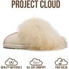 imageProject Cloud 100 Genuine Leather Slippers for Women Footwear with Genuine Fur Lining Womens Clogs amp Mule  NonSlip IndoorOutdoor Scuff Womens Slippers with Memory Foam InsoleScuff Furbeige