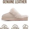 imageProject Cloud 100 Genuine Leather Slippers for Women Footwear with Genuine Fur Lining Womens Clogs amp Mule  NonSlip IndoorOutdoor Scuff Womens Slippers with Memory Foam InsoleSand Suede