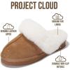 imageProject Cloud 100 Genuine Leather Slippers for Women Footwear with Genuine Fur Lining Womens Clogs amp Mule  NonSlip IndoorOutdoor Scuff Womens Slippers with Memory Foam InsoleChestnut