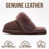 imageProject Cloud 100 Genuine Leather Slippers for Women Footwear with Genuine Fur Lining Womens Clogs amp Mule  NonSlip IndoorOutdoor Scuff Womens Slippers with Memory Foam InsoleChocolate Brown
