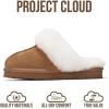 imageProject Cloud 100 Genuine Leather Slippers for Women Footwear with Genuine Fur Lining Womens Clogs amp Mule  NonSlip IndoorOutdoor Scuff Womens Slippers with Memory Foam InsoleChestnut