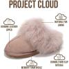 imageProject Cloud 100 Genuine Leather Slippers for Women Footwear with Genuine Fur Lining Womens Clogs amp Mule  NonSlip IndoorOutdoor Scuff Womens Slippers with Memory Foam InsoleScuff Furpink
