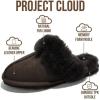 imageProject Cloud 100 Genuine Leather Slippers for Women Footwear with Genuine Fur Lining Womens Clogs amp Mule  NonSlip IndoorOutdoor Scuff Womens Slippers with Memory Foam InsoleScuffchocolate