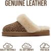 imageProject Cloud 100 Genuine Leather Slippers for Women Footwear with Genuine Fur Lining Womens Clogs amp Mule  NonSlip IndoorOutdoor Scuff Womens Slippers with Memory Foam InsoleDark Brown Leopard Suede