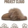 imageProject Cloud 100 Genuine Leather Slippers for Women Footwear with Genuine Fur Lining Womens Clogs amp Mule  NonSlip IndoorOutdoor Scuff Womens Slippers with Memory Foam InsoleScuff Furtaupe