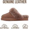 imageProject Cloud 100 Genuine Leather Slippers for Women Footwear with Genuine Fur Lining Womens Clogs amp Mule  NonSlip IndoorOutdoor Scuff Womens Slippers with Memory Foam InsoleCamel Suede